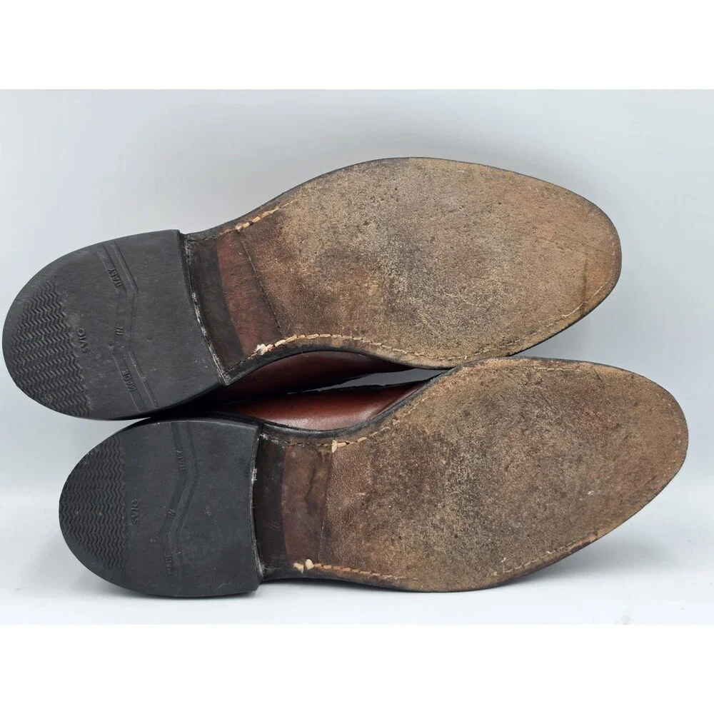 Allen Edmonds Brookwood Men's Brown Leather Tassel Slip-On Dress Loafers Size 9
